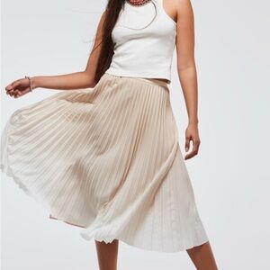 French Connection Ombre Sunburst Pleat Midi Skirt